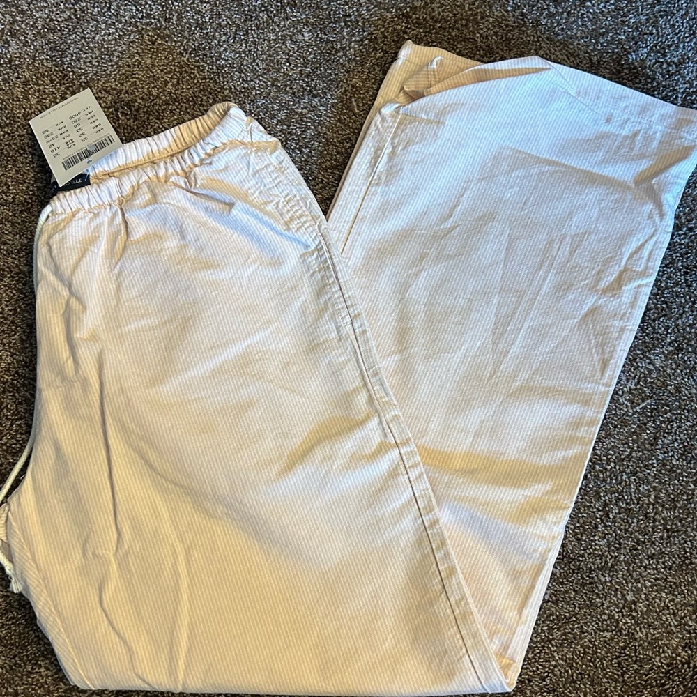 Brandy Melville Pink/white Stripes Drawstring Pants - Picture 6 of 8